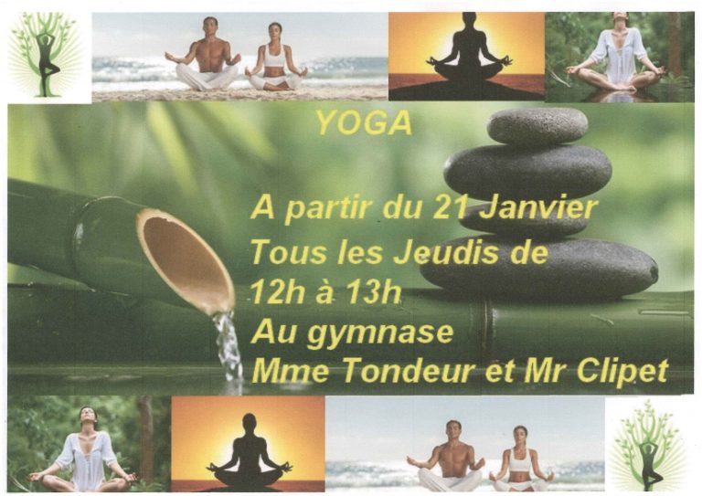 Lire la suite à propos de l’article Yoga au gymnase du lycée le 21 janvier