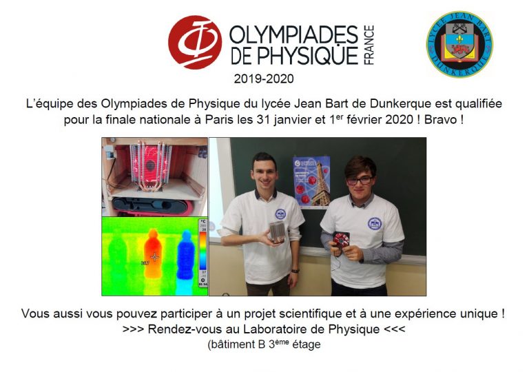 Lire la suite à propos de l’article <p><font color="yellow">OLYMPIADES DE PHYSIQUE FRANCE 2019-2020